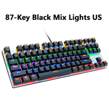 Load image into Gallery viewer, Metoo gaming Mechanical Keyboard Game Anti-ghosting Russian/US blue Black red switch Backlit Wired keyboard for pro gamer