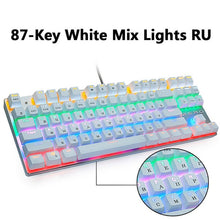 Load image into Gallery viewer, Metoo gaming Mechanical Keyboard Game Anti-ghosting Russian/US blue Black red switch Backlit Wired keyboard for pro gamer