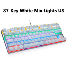 Load image into Gallery viewer, Metoo gaming Mechanical Keyboard Game Anti-ghosting Russian/US blue Black red switch Backlit Wired keyboard for pro gamer