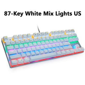 Metoo gaming Mechanical Keyboard Game Anti-ghosting Russian/US blue Black red switch Backlit Wired keyboard for pro gamer