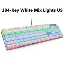 Load image into Gallery viewer, Metoo gaming Mechanical Keyboard Game Anti-ghosting Russian/US blue Black red switch Backlit Wired keyboard for pro gamer