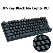 Load image into Gallery viewer, Metoo gaming Mechanical Keyboard Game Anti-ghosting Russian/US blue Black red switch Backlit Wired keyboard for pro gamer