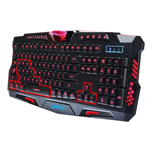 PPYY NEW -Mechanical Sense Backlit Keyboard Tricolor luminescent Keyboard M200 Internet Cafe Computer Gaming Keyboard