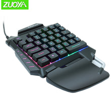 Load image into Gallery viewer, ZUOYA Single Handed Gaming Membrane keyboard 35 keys one hand Ergonomic Game Keypad G92 For PC Laptop Pro PUBG gamer