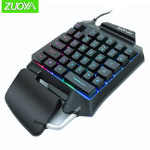 Load image into Gallery viewer, ZUOYA Single Handed Gaming Membrane keyboard 35 keys one hand Ergonomic Game Keypad G92 For PC Laptop Pro PUBG gamer