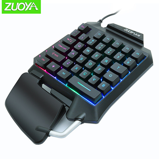 ZUOYA Single Handed Gaming Membrane keyboard 35 keys one hand Ergonomic Game Keypad G92 For PC Laptop Pro PUBG gamer