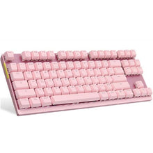 Load image into Gallery viewer, Mechanical Keyboard Backlit RGB LED Wired Computer Gaming Keyboard,Blue/Red Switches, 87 Keys N-Key Rollover (Black and Pink)