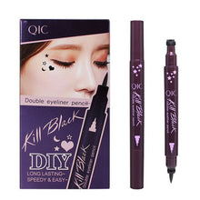 Load image into Gallery viewer, 1 Pcs Double-Headed Seal Black Eyeliner Double Head Waterproof Liquid Triangle Eyeliner Cosmetics Long-lasting Eyeliner Stamp