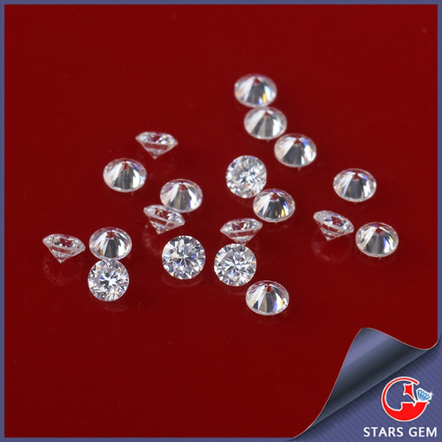 Small Size 1ct/pack 1.8mm Round Shape EF Color White Moissanites Gemstone for Rings Jewelry Making