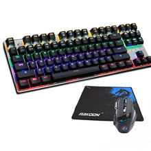 Load image into Gallery viewer, Metoo 87-Key Mechanical Backlit Gaming Keyboard Wired Anti-ghosting 9 LED Lighting Modes Black Switch for CS Gamer PC Computer